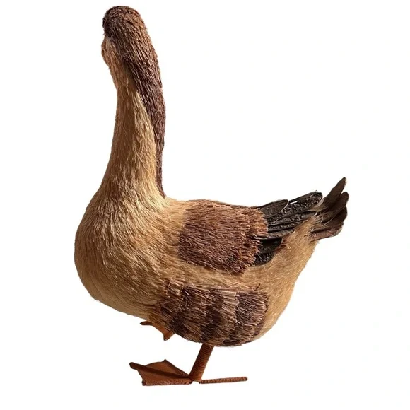 Duck-Goose Figure, Lifelike Natural Bristle & Feather Lightweight 13 “ Tall - Picture 5 of 8